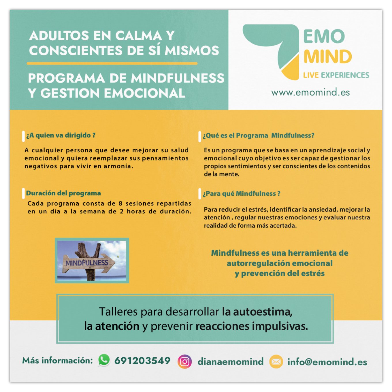 adultos flyer Talleres adultos precio: 180€